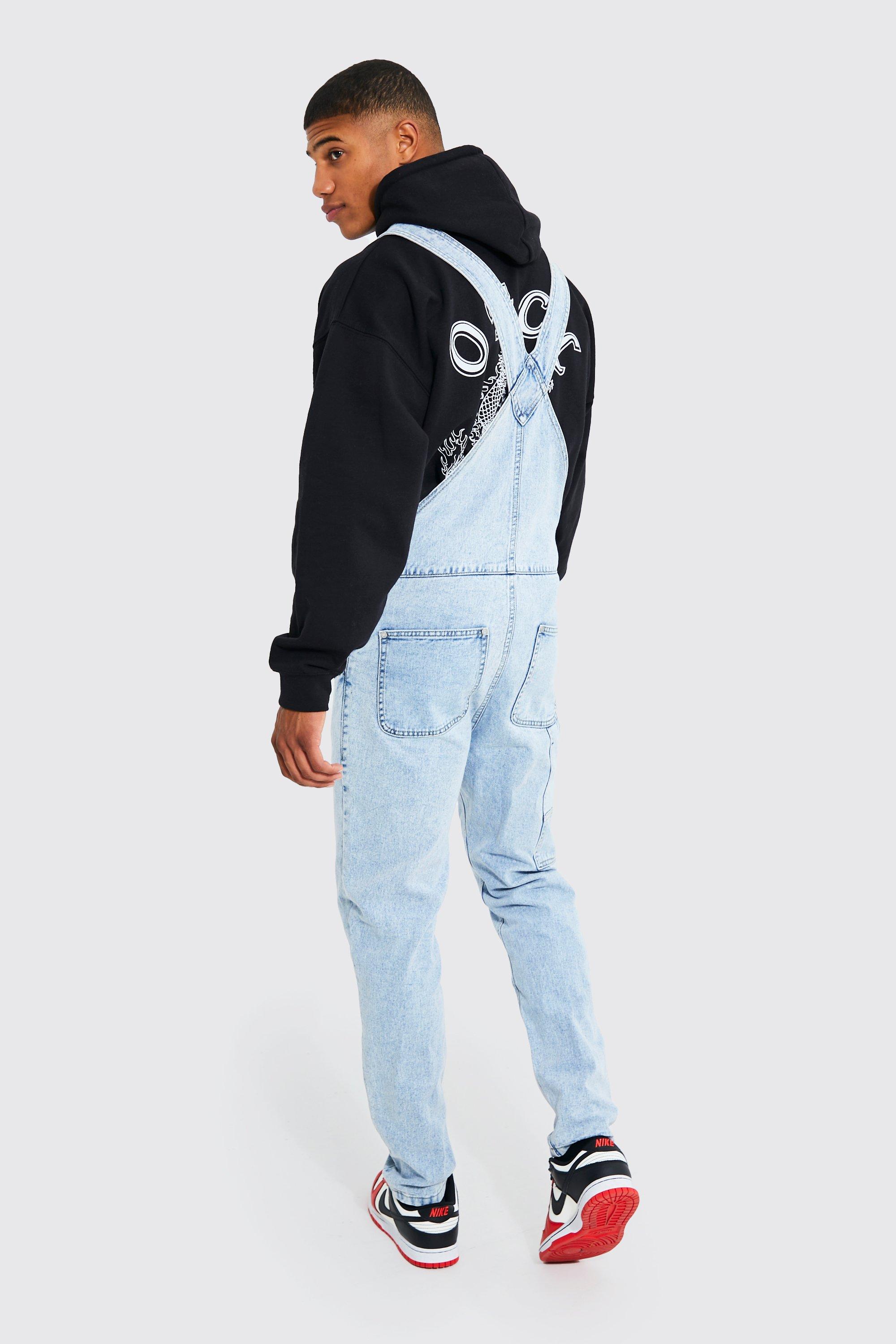 Full Length Denim Overalls boohoo USA